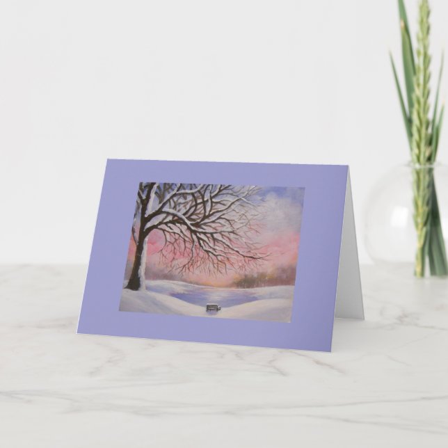 Tis la estación, tarjeta del día de fiesta (Anverso)