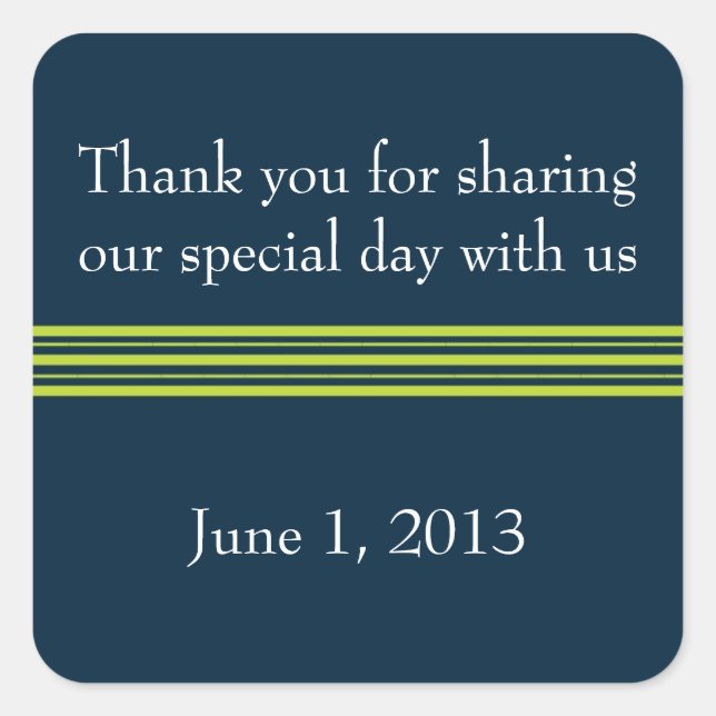 Tisbury - Armada y verde - Pegatina cuadrado (Anverso)