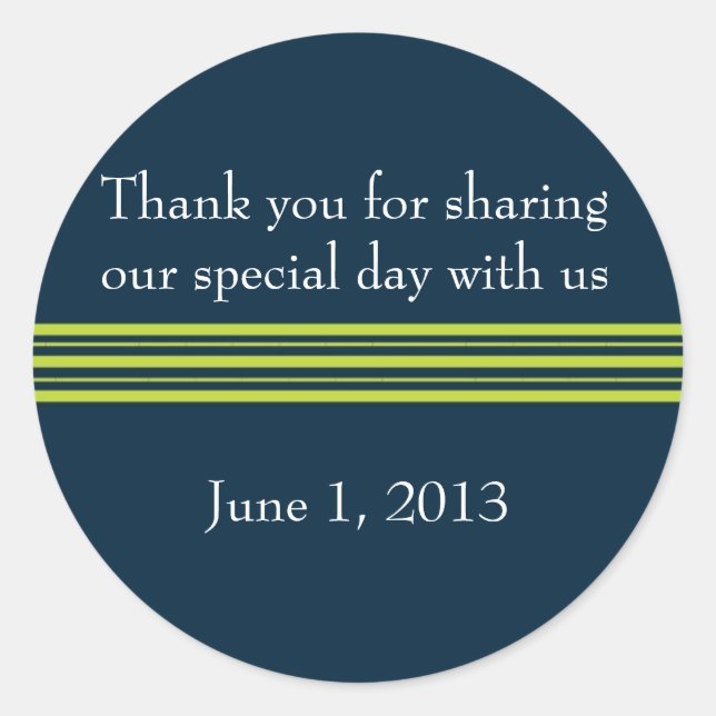 Tisbury - Armada y verde - Pegatina redondeado (Anverso)