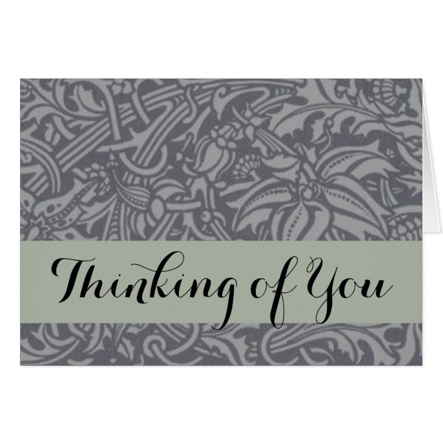 Tistle escocés Knot William Morris Style (Anverso (Horizontal))