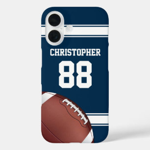 title_seo2 Bandas azul y blanca Jersey Grid Iron Football