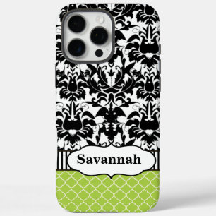 title_seo2 Black Macki Damask Marruecos Personalizado iPhone 