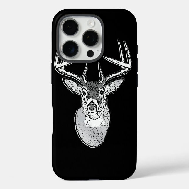 title_seo2 Buck on Black White Tail Deer (Reverso )