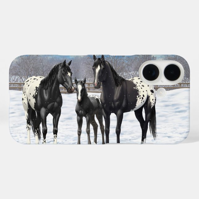 title_seo2 Caballos Appaloosa Negros En Nieve (Reverso (Horizontal))