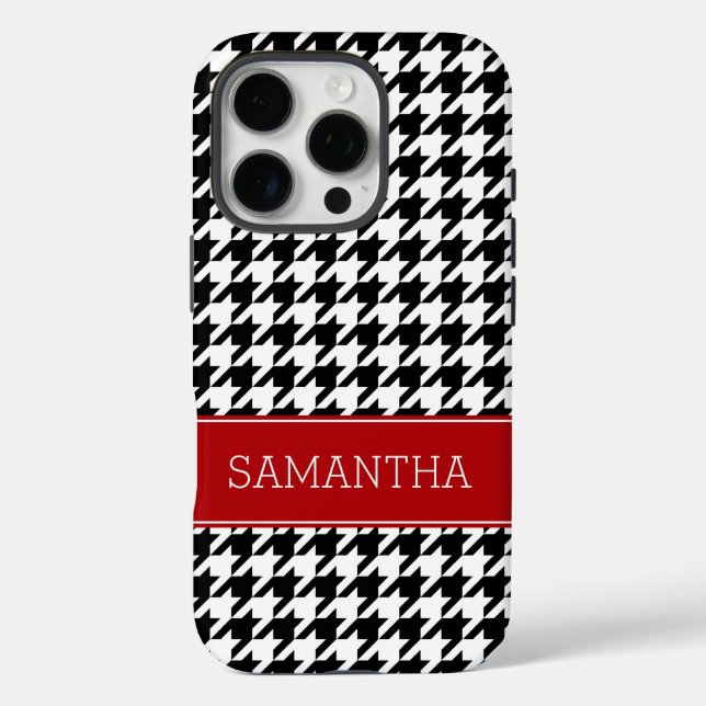 title_seo2 Cabello de gallo rojo y negro preppy personalizado (Reverso )