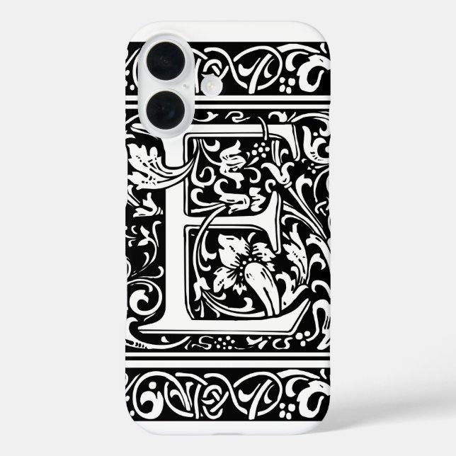 title_seo2 Carta E Monograma medieval Art Nouveau (Reverso )