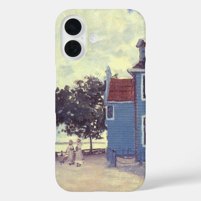 title_seo2 Casa azul en Zaandam por Claude Monet (Reverso )