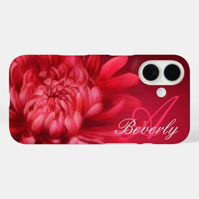 title_seo2 Caso de iphone rojo de crisantemo personalizado (Reverso (Horizontal))
