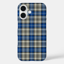 Clan Napier Tartan Blue, Black and White Planteada