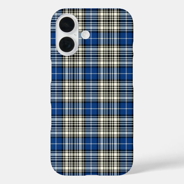 title_seo2 Clan Napier Tartan Blue, Black and White Planteada (Reverso )