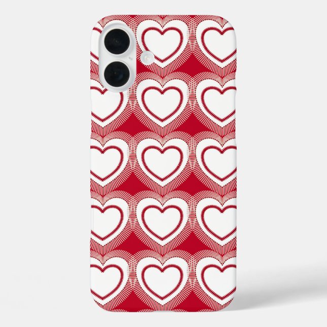 title_seo2 Corazones abstractos modernos - Rojo y blanco (Reverso )