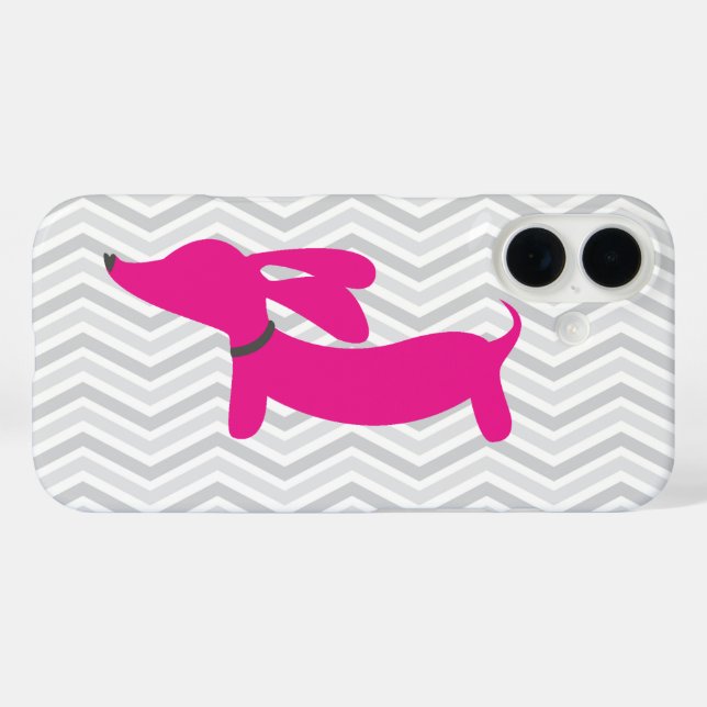 title_seo2 Dachshund + Chevron gris (Reverso (Horizontal))