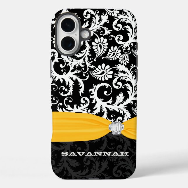 title_seo2 Damasco amarillo y blanco Diamante de imitación de (Reverso )