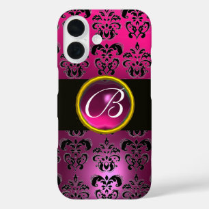 title_seo2 DAMASK GEM MONOGRAM Rosa,Fuchsia Purple Amethy