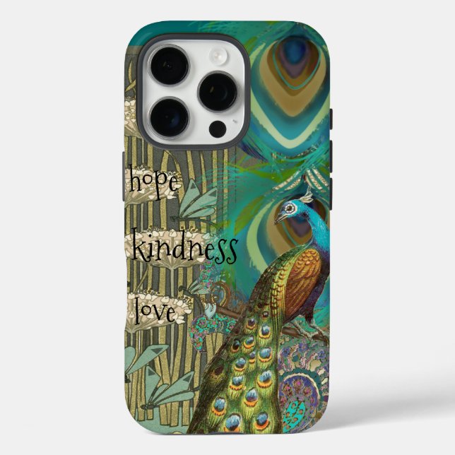 title_seo2 Damask Peacock & Feather You Choose Color (Reverso )