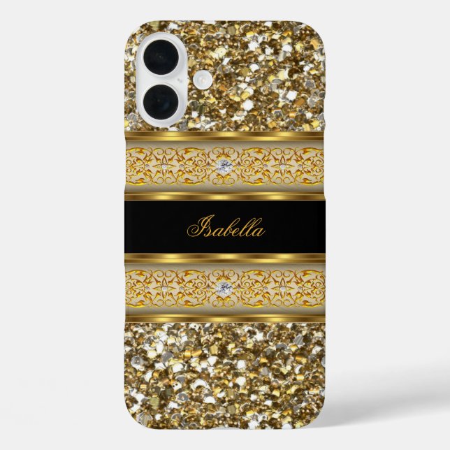 title_seo2 Elegante Glitter de Diamantes de Oro (Reverso )
