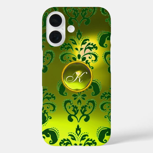 TITLE_SEO2 ELEGANTE MONOGRAMA DE GEMSTONE DE GEMSTONE VERDE A (Reverso )