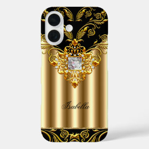 title_seo2 Elegante negro sobre oro Monograma añadir nombre