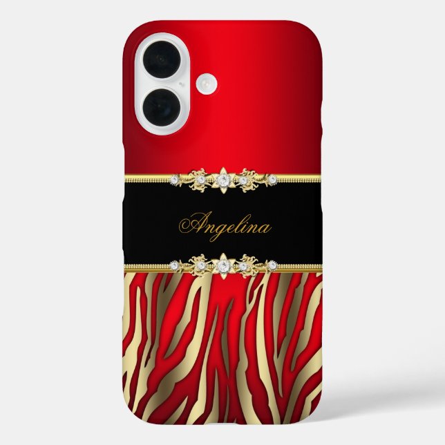 title_seo2 Elegante Red Zebra Black Gold (Reverso )