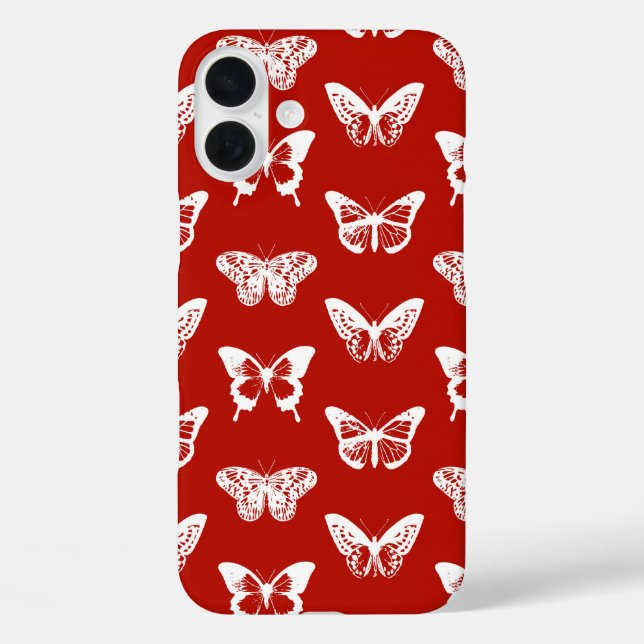 title_seo2 Esbozo de mariposa, rojo profundo y blanco (Reverso )