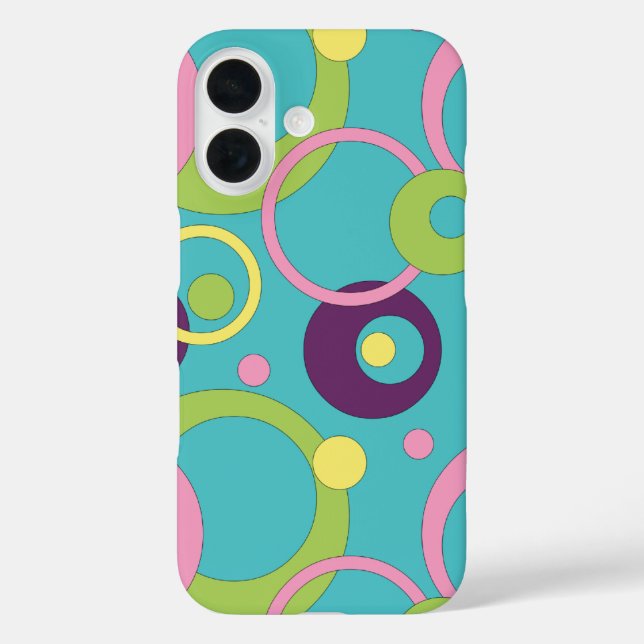 title_seo2 Estuche Funky Blue Circles Funda-Mate Phone (Reverso )