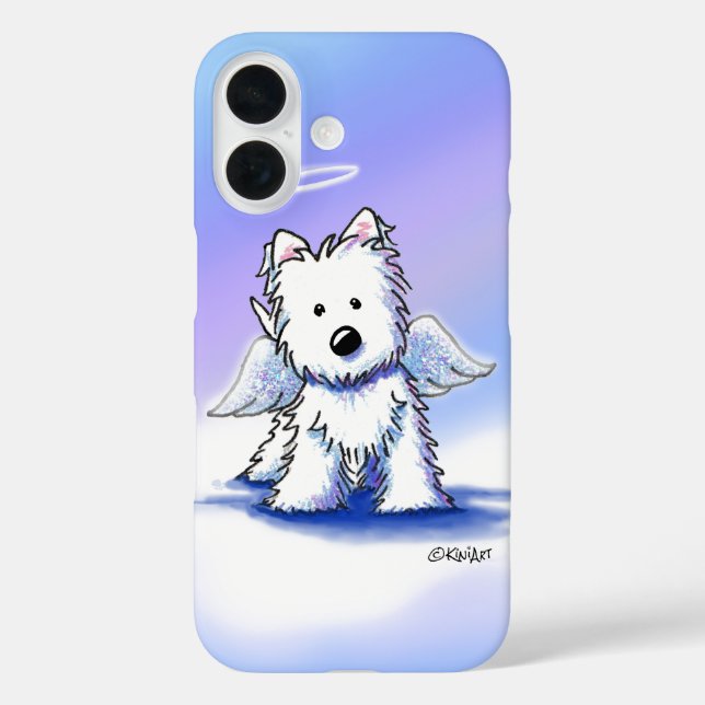 title_seo2 Estuche para iPhone KiniArt Angel Westie (Reverso )