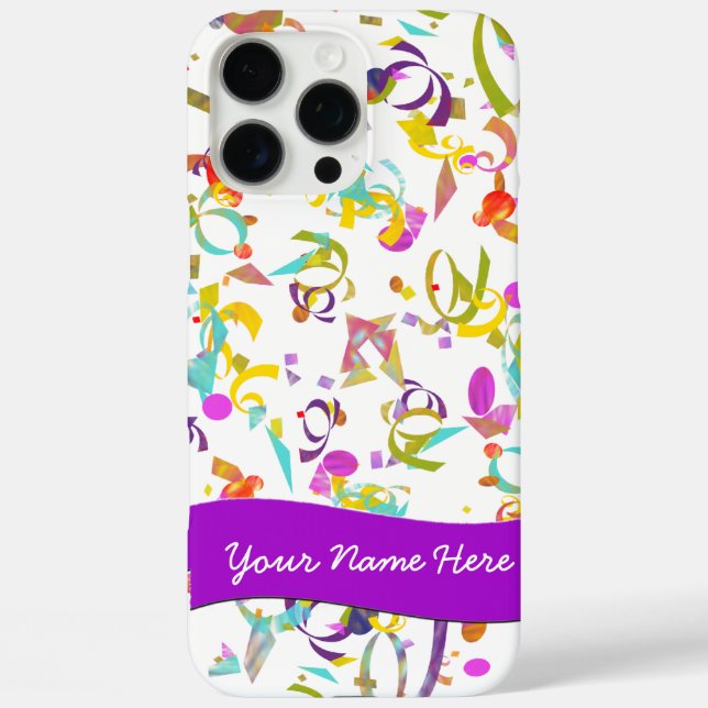 title_seo2 Fiesta festivo colorido Confetti Toss Over White (Reverso )