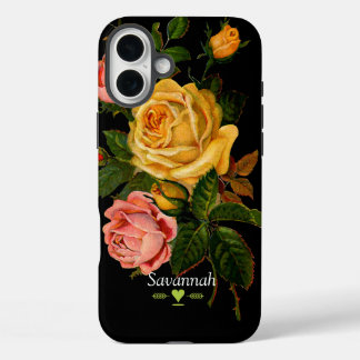 title_seo2 Floral Heirloom Rosas Black Yellow Pink