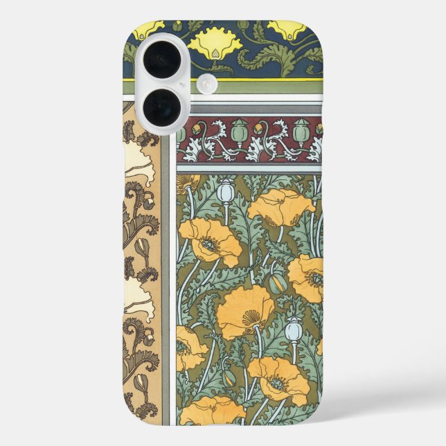 title_seo2 Flores de amapola Art Nouveau floridas (Reverso )