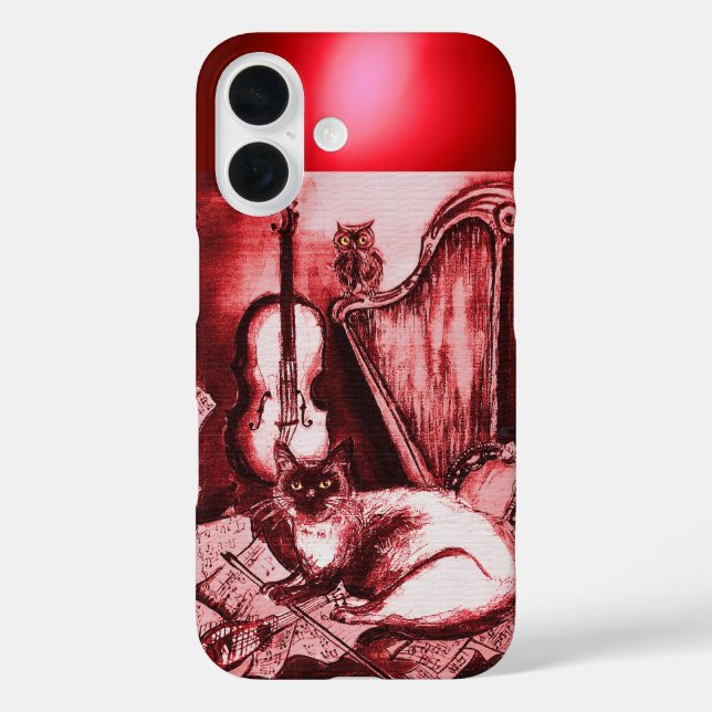 TITLE_SEO2 GATO MUSICAL CON OWL EN GEM DE RUBY ROJO (Reverso )