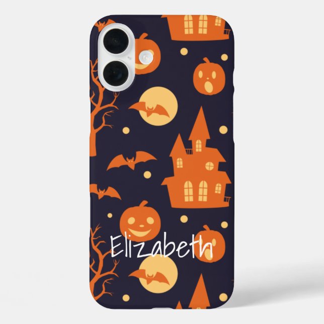 title_seo2 Halloween Spooky House Bats Trees Patrón de calaba (Reverso )