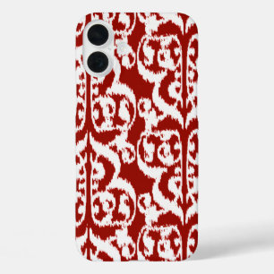 title_seo2 Ikat Moorish Damask - rojo oscuro y blanco