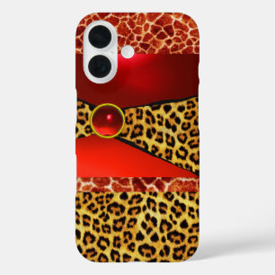 TITLE_SEO2 IMPRESIÓN GIRAFFE LEOPARD PIEL ROJO RUBY GEMSTONE
