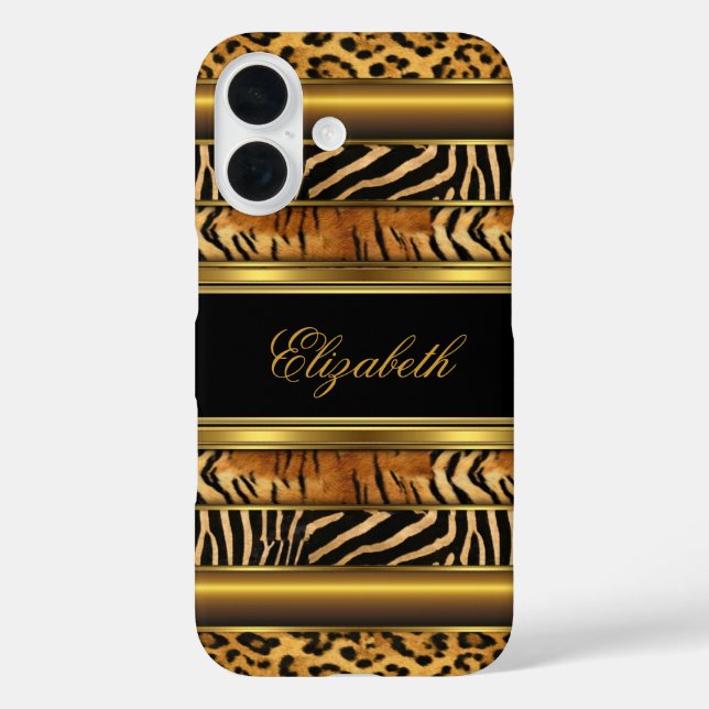 title_seo2 iPad Elegant Classy Gold Mixed Animal Print (Reverso )