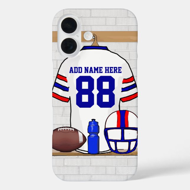 title_seo2 Jersey de Fútbol Azul Rojo Blanco Personalizado (Reverso )