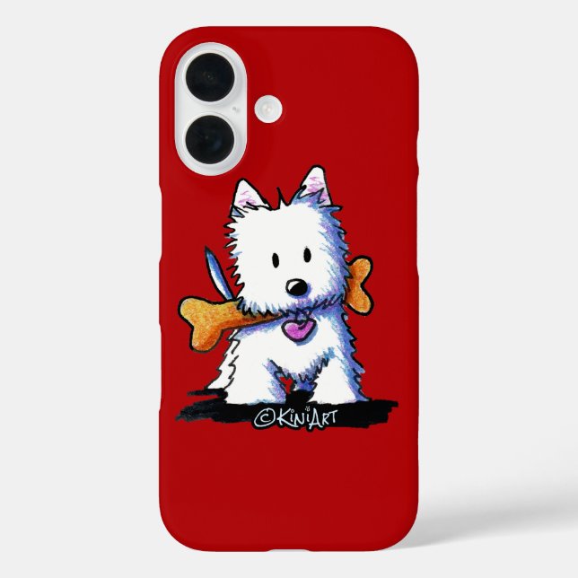 title_seo2 KiniArt™ Westie with Bone (Reverso )