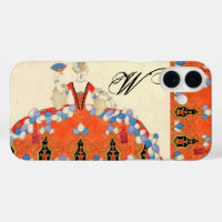 LADY NARANJA FASHION COSTUME DISEÑADOR MONOGRAM