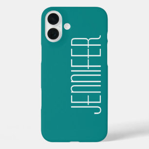 title_seo2 Modern Chic Turquoise Personalized Jumbo Name