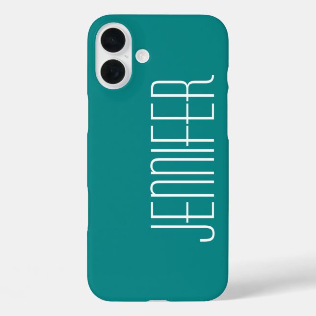title_seo2 Modern Chic Turquoise Personalized Jumbo Name (Reverso )