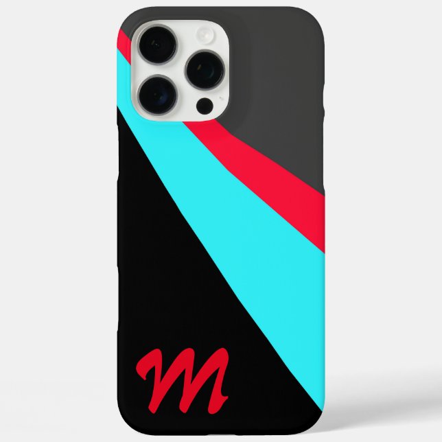 title_seo2 Monograma Black Blue Red Gris Pattern (Reverso )