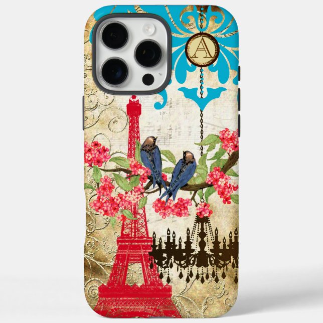 title_seo2 Monograma Cherry Blossom Bird Chandelier iPhone (Reverso)