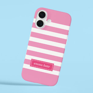 title_seo2 Monograma de franjas de perrito rosadas