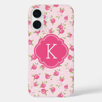 title_seo2 Monograma de impresión floral vintage de Moda rosa
