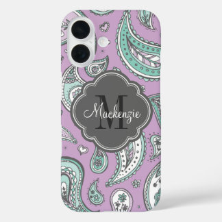 title_seo2 Monograma de Lilac Bohemian Paisley Personalizado