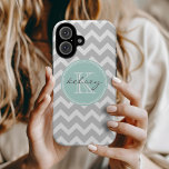 title_seo2 Monograma del Personalizado de Chevron gris y blan<br><div class="desc">Diseño lindo y ondulado con un moderno patrón preppy de zigzag chevron, personalizado con el nombre del monograma de su personalizado y inicial en un marco de círculo de moda. Pulse en Personalizar (It) para cambiar los tipos de letra y los colores del texto en monograma para crear uno propio...</div>