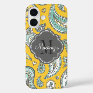 title_seo2 Monograma del Personalizado Paisley Bohemio Amaril