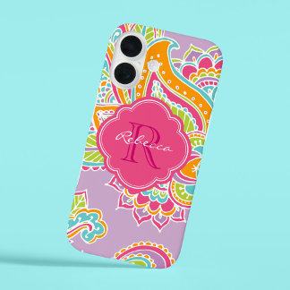 title_seo2 Monograma del Personalizado Paisley bohemio colori