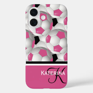 title_seo2 Monograma Patrón negro rosado de bola de fútbol