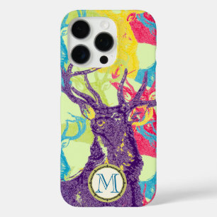 title_seo2 Monograma Vintage Deer Art Nouveau Forest iphone