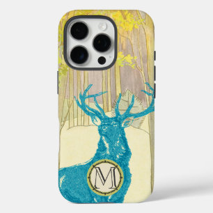 title_seo2 Monograma Vintage Deer Art Nouveau Forest iphone